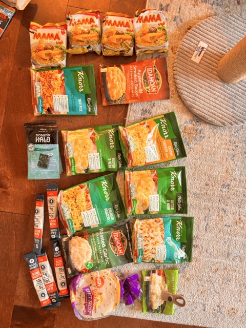 Backpacking carbohydrate bases from a grocery store